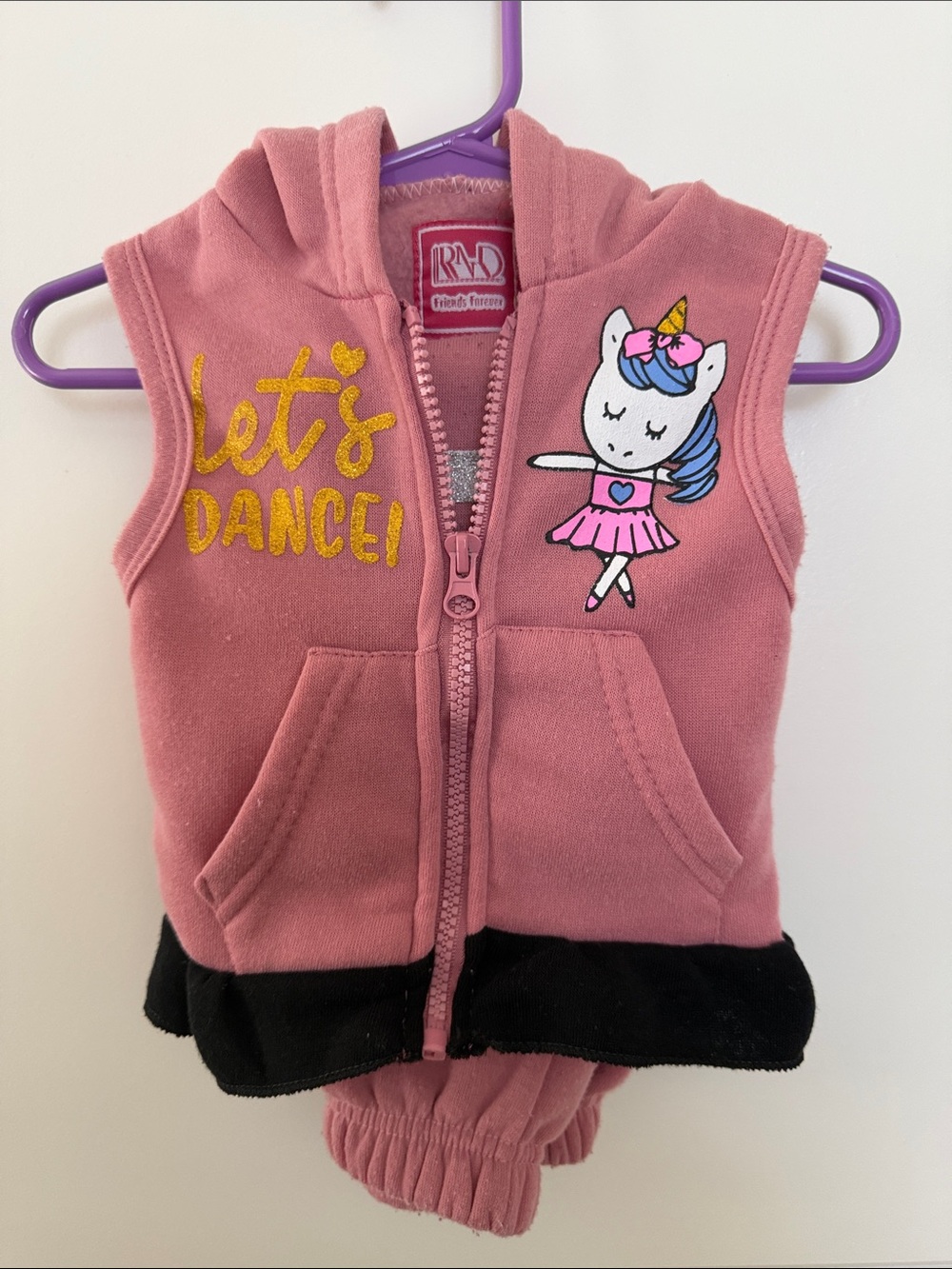 Kids Pink Unicorn Dance Vest Costume